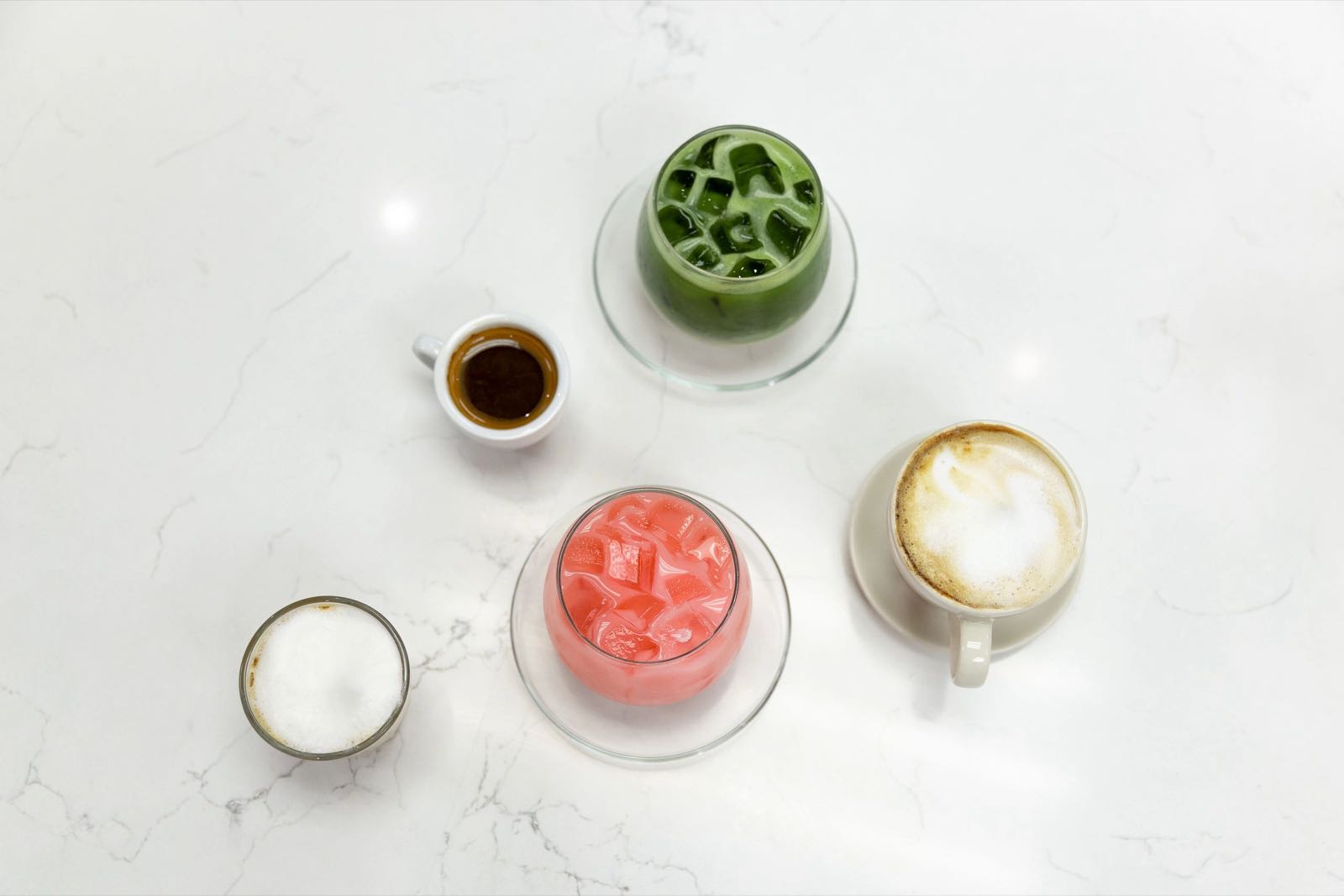 Matcha, espresso, and colorful drinks from Sobar